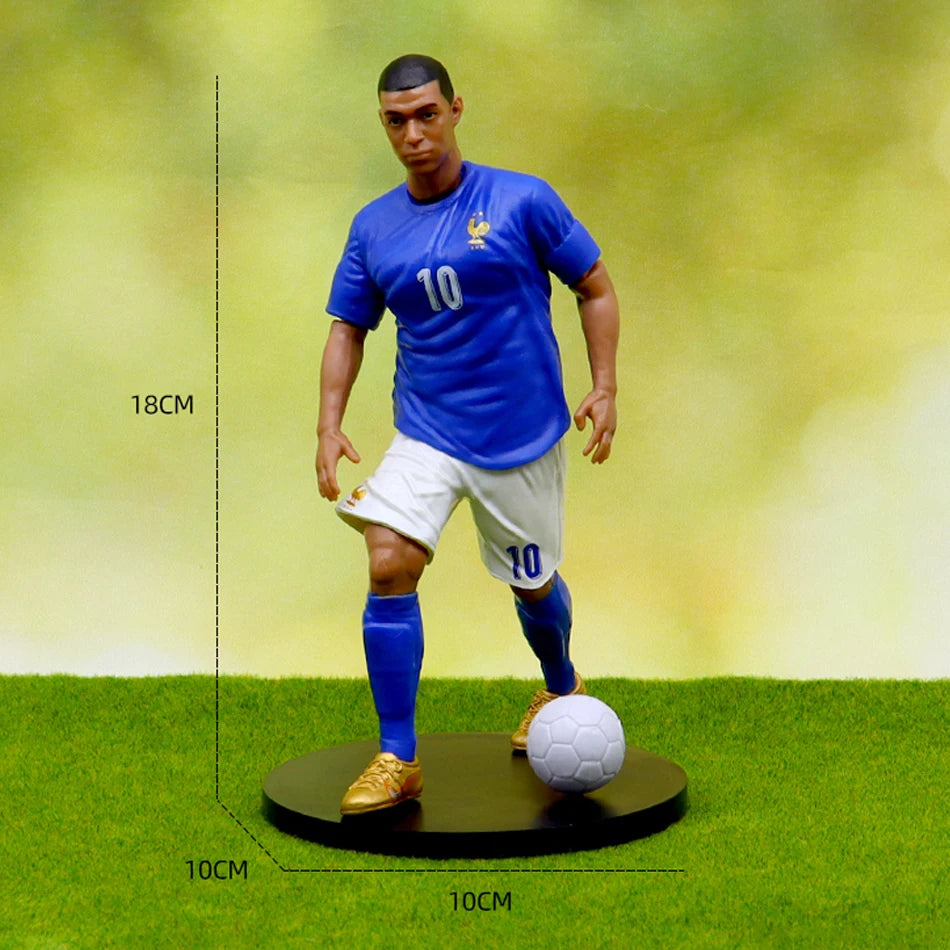 6 stücke neue Fußballstar fifa c. ronaldo messi mbappe Modell puppen Cartoon niedliche Action figur Autozubehör Fußballfans Geschenke