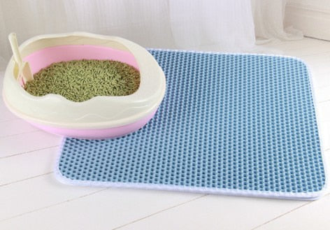 Tapis de litière pour chat imperméable double couche