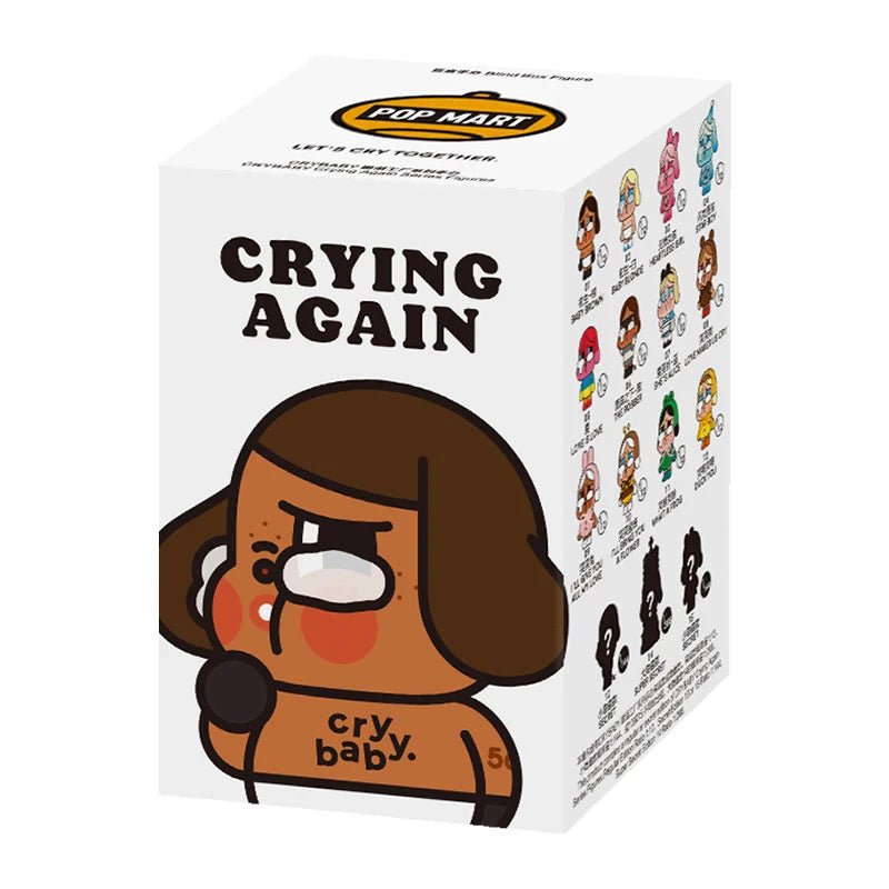 POP MART CRYBABY Crying Again Series Blind Box Figur 1PC/12PCS Mystery Sammlermodell für Erwachsene ab 14 Jahren