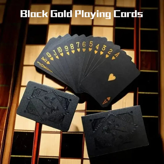 Farbe Schwarz Gold Spielkartenspiel Kartengruppe Wasserdichter Pokeranzug Magic Dmagic Paket Brettspiel Geschenkkollektion