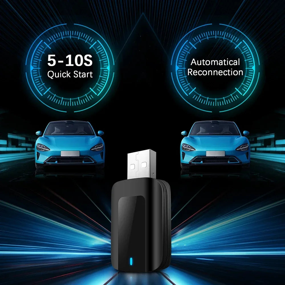 2in1 Wireless Carplay Android Auto Adapter USB Auto Dongle Plug & Play CarPlay AI Box BT WiFi für Wired CarPlay/Andriod Auto Autos