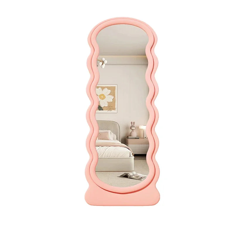 Wavy Standing Mirrors Designer Full Body House Luxury Dekorative Spiegel Living Room