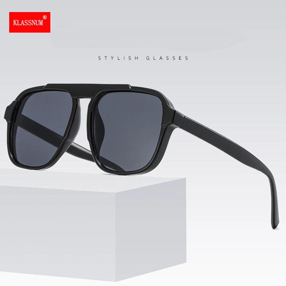 Lunettes de soleil à monture surdimensionnée pour hommes Lunettes de sport classiques à grande monture