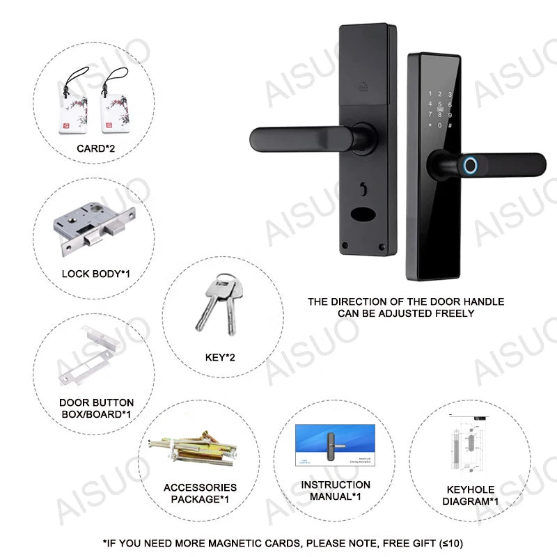 AISUO M4 TT LOCK Electronic Lock Bluetooth Smart Door Lock Fingerprint