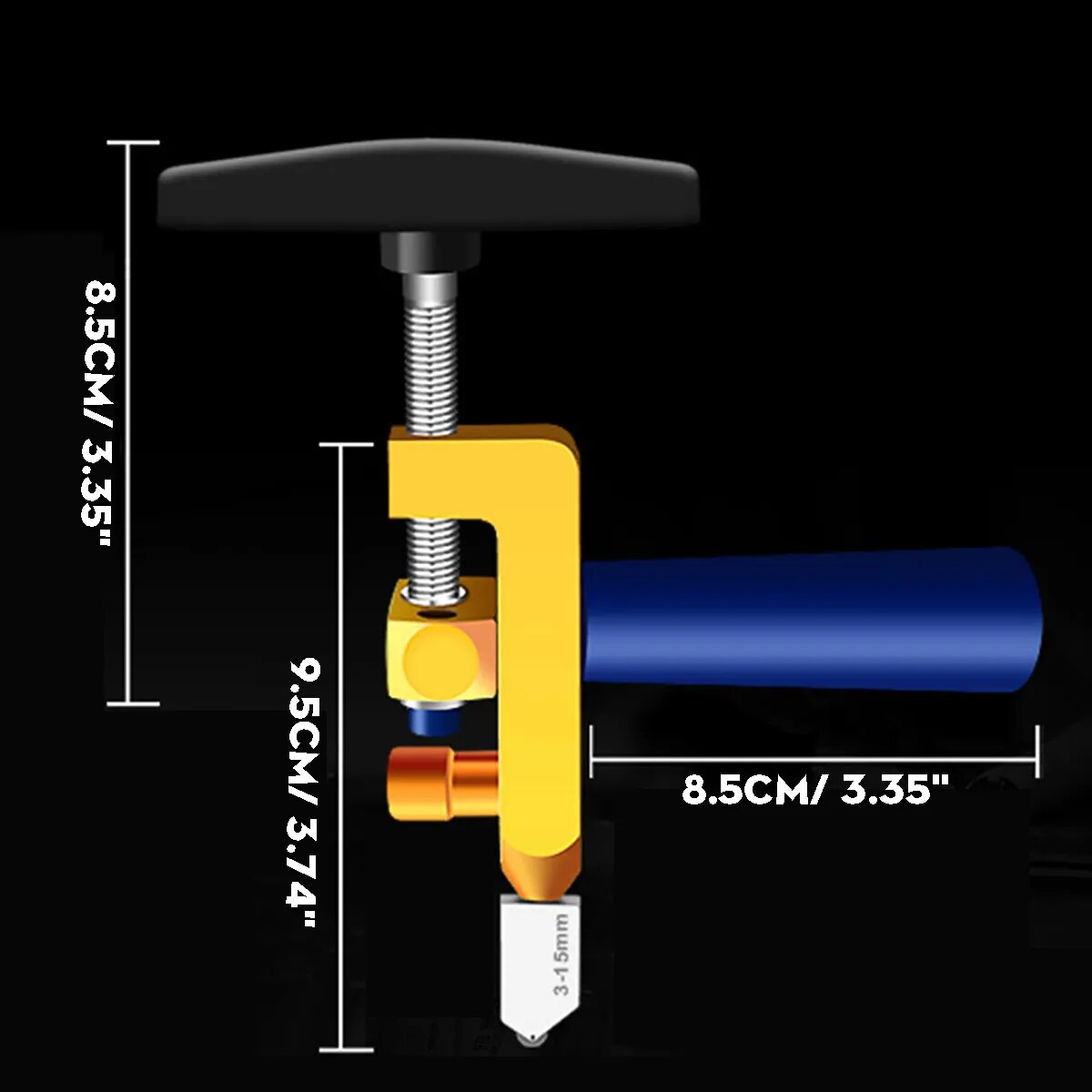 8PCS Professional Easy Glide Glass Tile Cutter 2 in 1 Ceramic Tile Glass Cutting Tool Portable Construction