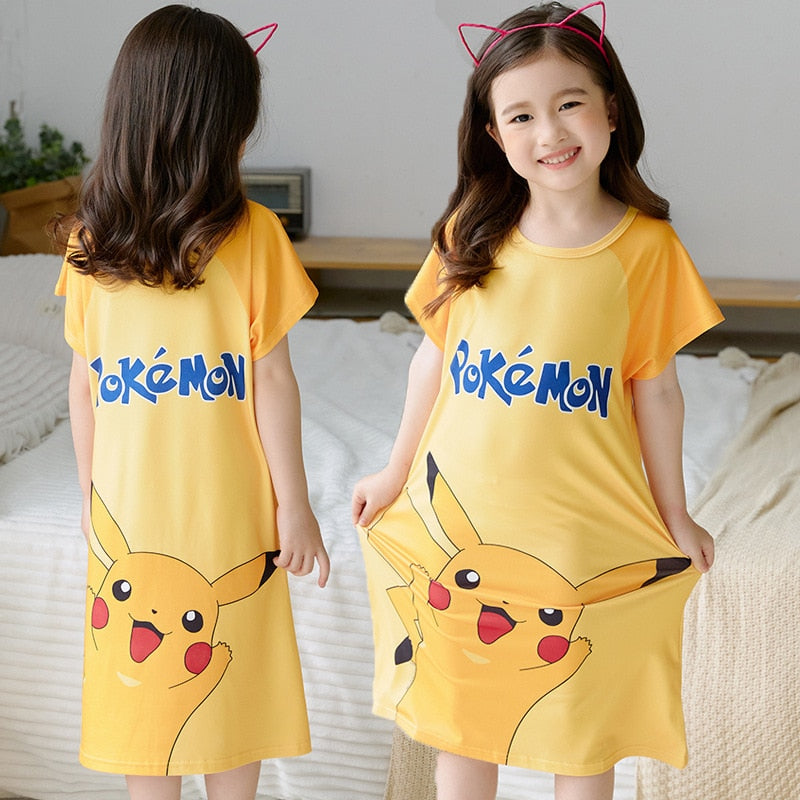 Pokemon Pikachu Mädchen Nachthemd Sommer Pyjamas