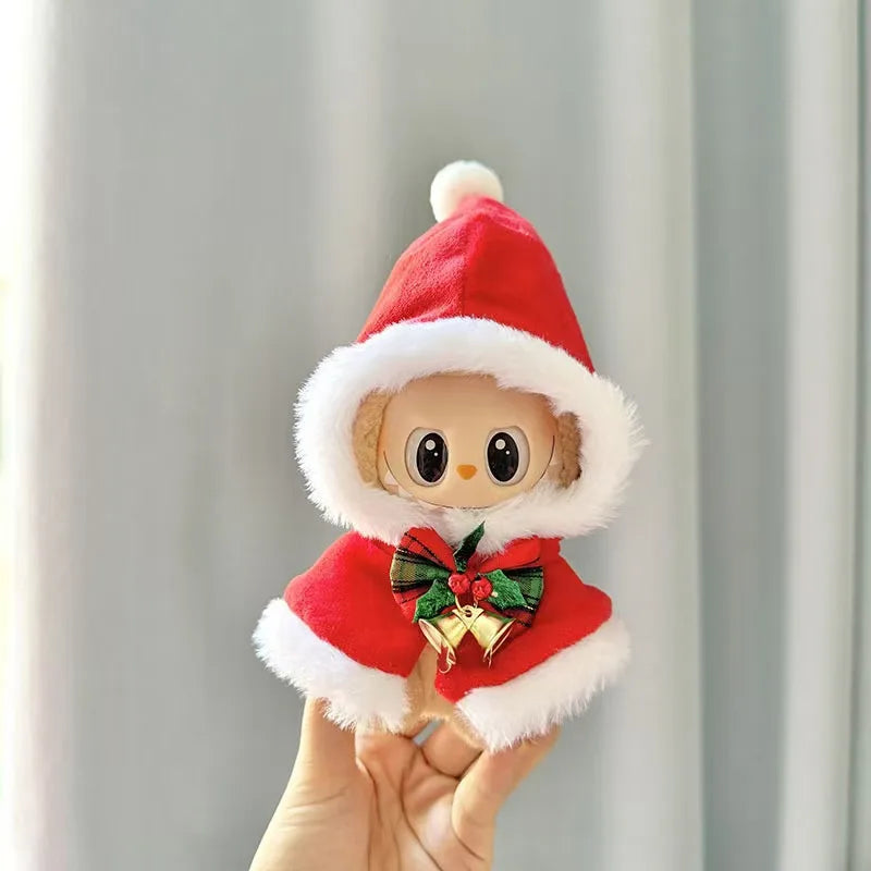 Labubu Idol Puppen 17cm Niedlich Mini Plüsch Kpop Exo DIY Accessoire Set Unisex Korea Style Hoodie Kleidung für Sammler & Fans