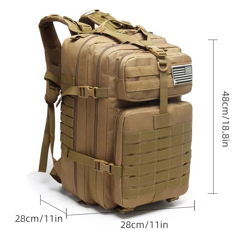 Sac à dos de randonnée pour hommes, grande capacité, tactique militaire, Camouflage militaire, voyage, randonnée en plein air