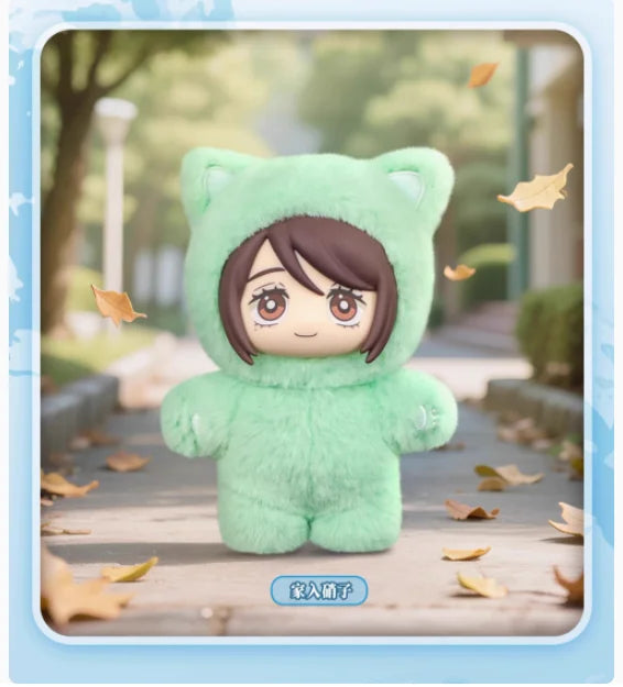 BANDAI Jujutsu Kaisen 2 Cat Ear Plushie Serie Blind Box Anime Figur 8-11cm Plüsch Modell für Raumdekoration und Sammlung Kinder Geschenk