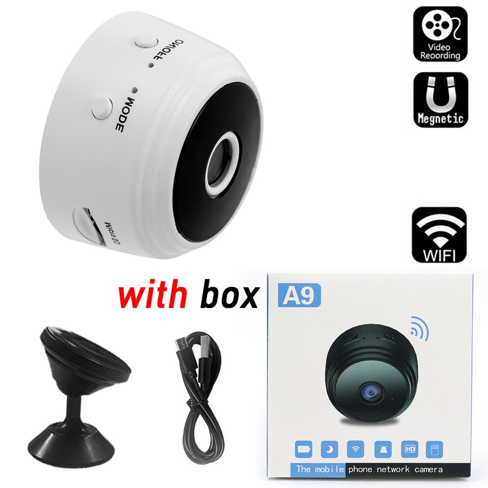 Nouvelle mini caméra espion Wifi avec flux audio et vidéo en direct, application mobile sans fil