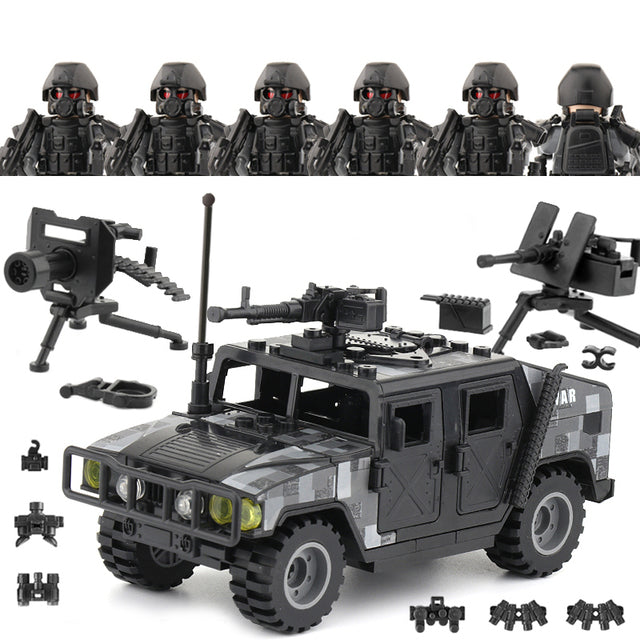 Ensemble de 22 pièces pour soldats mini figurines police de l'équipe SWAT