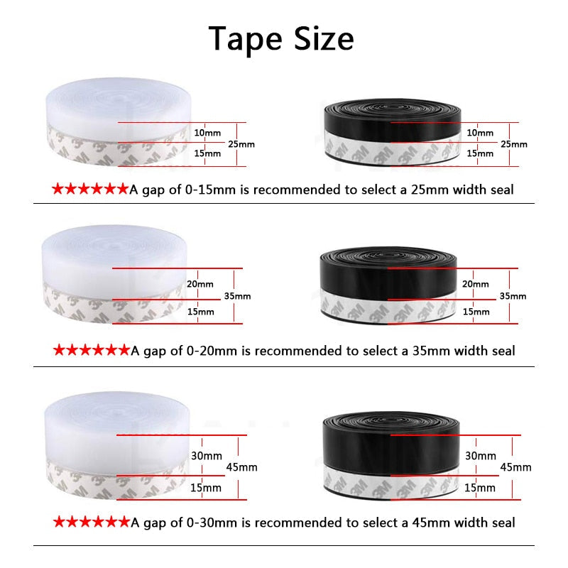 Black-1M/5M-Length-Window-Door-Bottom-Self-Adhesive-Silicone-Rubber-Seal-Weathering-Strip-Door-Sealing-Bar-Window-Sealing-Tape-2