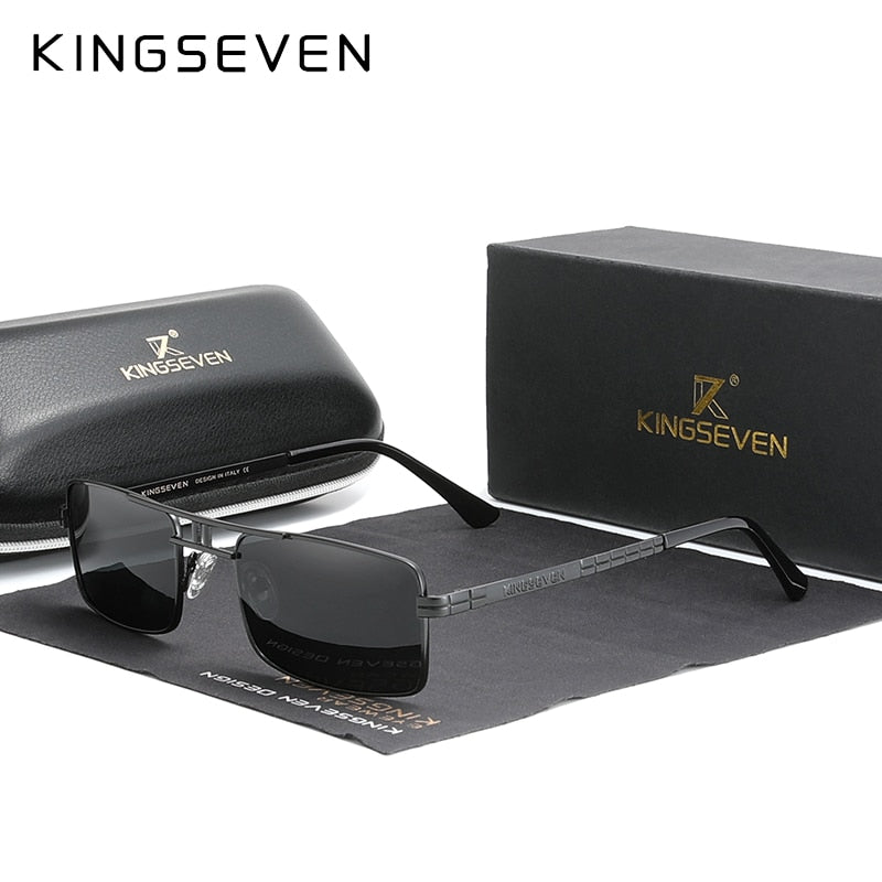 Neu KINGSEVEN Sonnenbrille Edelstahl Vintage Design