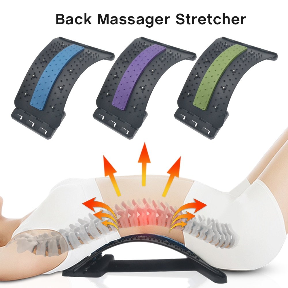 Magnetische-Therapie-Rückenmassagegerät-Stretcher-Hals-und-Wirbelsäule-Unterstützung