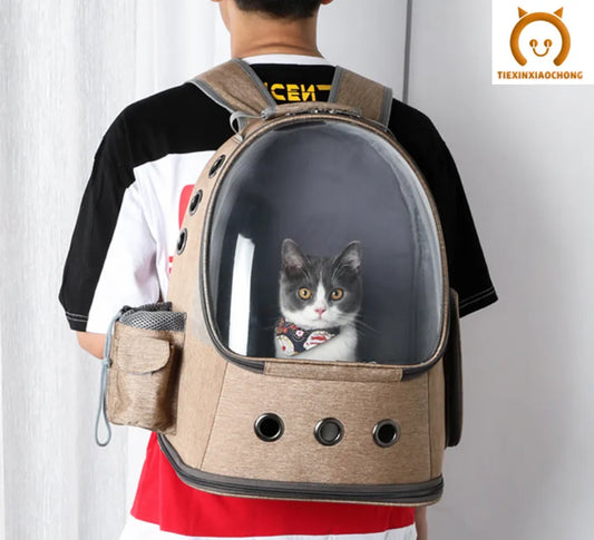 Cat Carrier Backpack Space Capsule Bubble Breathable Portable for Travel and Hiking