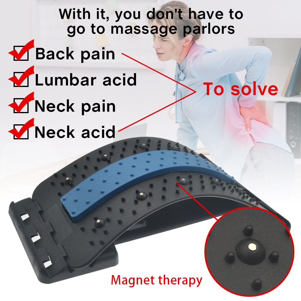 Magnetische-Therapie-Rückenmassagegerät-Stretcher-Hals-und-Wirbelsäule-Unterstützung