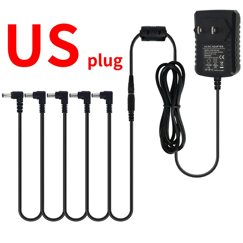 5-Way-Electric-Guitar-Effect-Pedal-Power-Supply-accessories-Cables-Adapter-Daisy-Chain-Wire-Pro-9V-DC-1A-US-EU-UK-JP-AU-Plug-pod