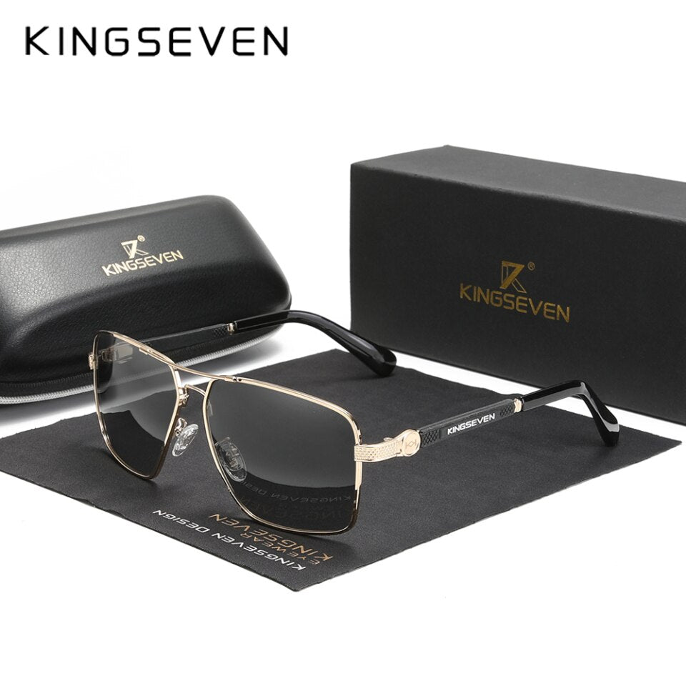 KINGSEVEN Sonnenbrille Polarisiertes Design Auto Reset Rahmen Fahren Brillen Oculos