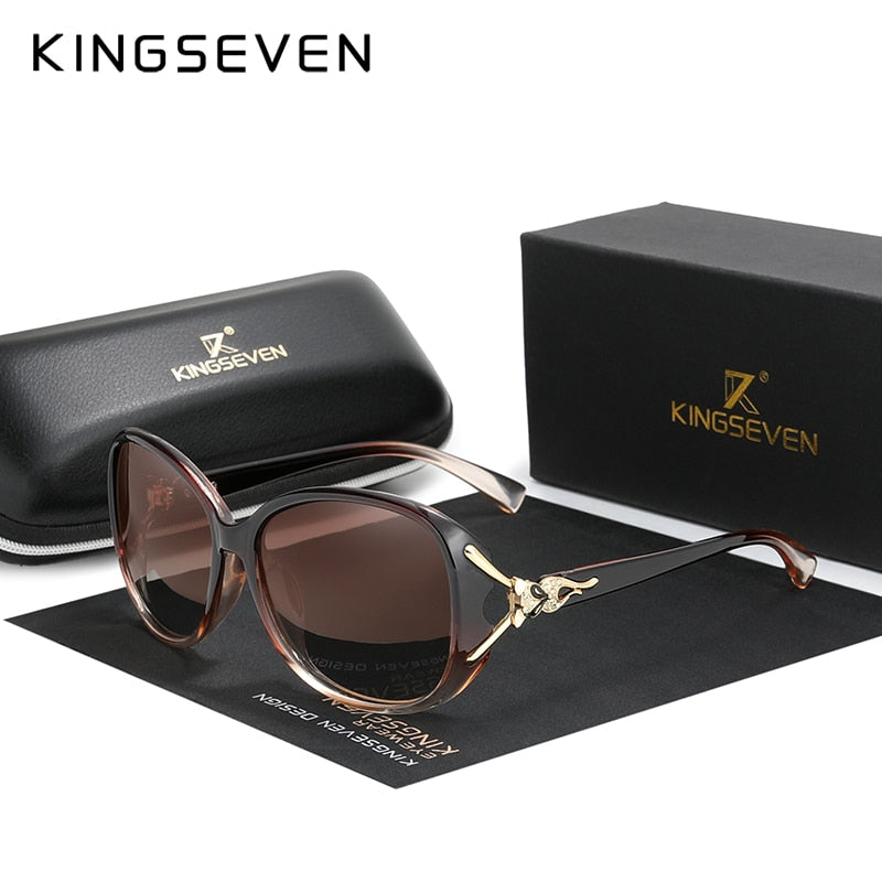 KINGSEVEN HD Sonnenbrille Polarisiert Retro Großer Rahmen