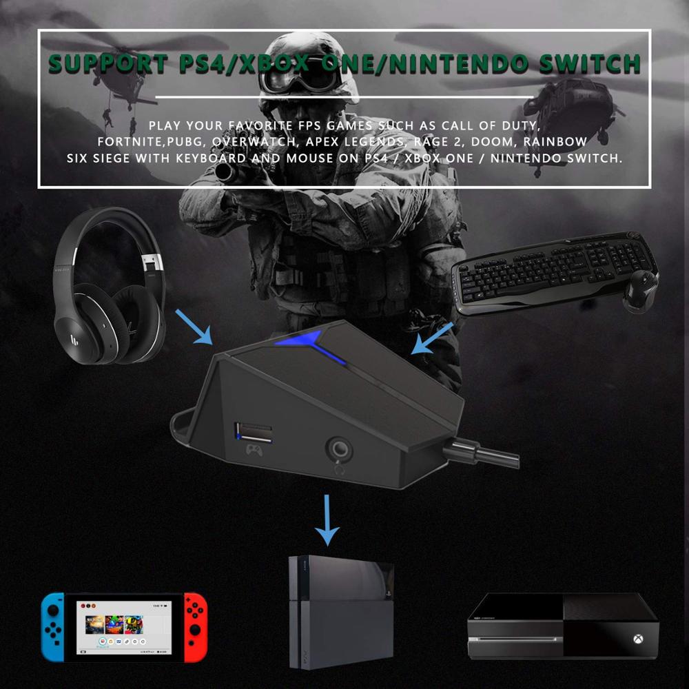 Tastatur-und-Maus-Converter-für-PS4/XBOX-ONE/Nintendo-Switch-Console-(Unterstützung-Voice-Chat-für-Fortnite/PUBG/Call-of-Duty)