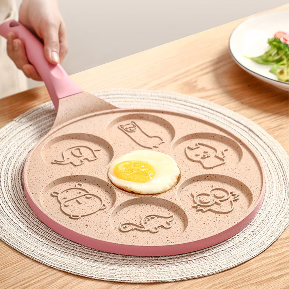 Seven-hole-breakfast-pan-multi-function-wheel-pancake-pan-small-frying-pan-egg-dumpling-non-stick-frying-pan-egg-frying-mould