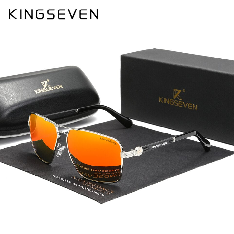 KINGSEVEN Sonnenbrille Polarisiertes Design Auto Reset Rahmen Fahren Brillen Oculos
