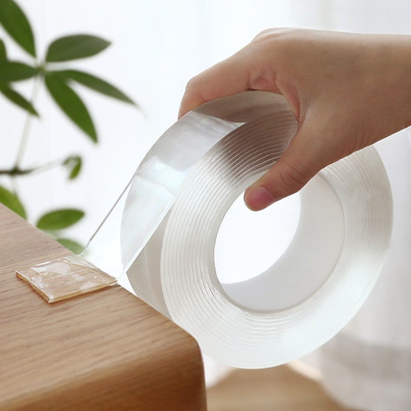 1M/2M/3M/5M-Nano-magic-Tape-Double-Sided-Tape-Transparent-NoTrace-Reusable-Waterproof-Adhesive-Tape-Cleanable-Home-gekkotape