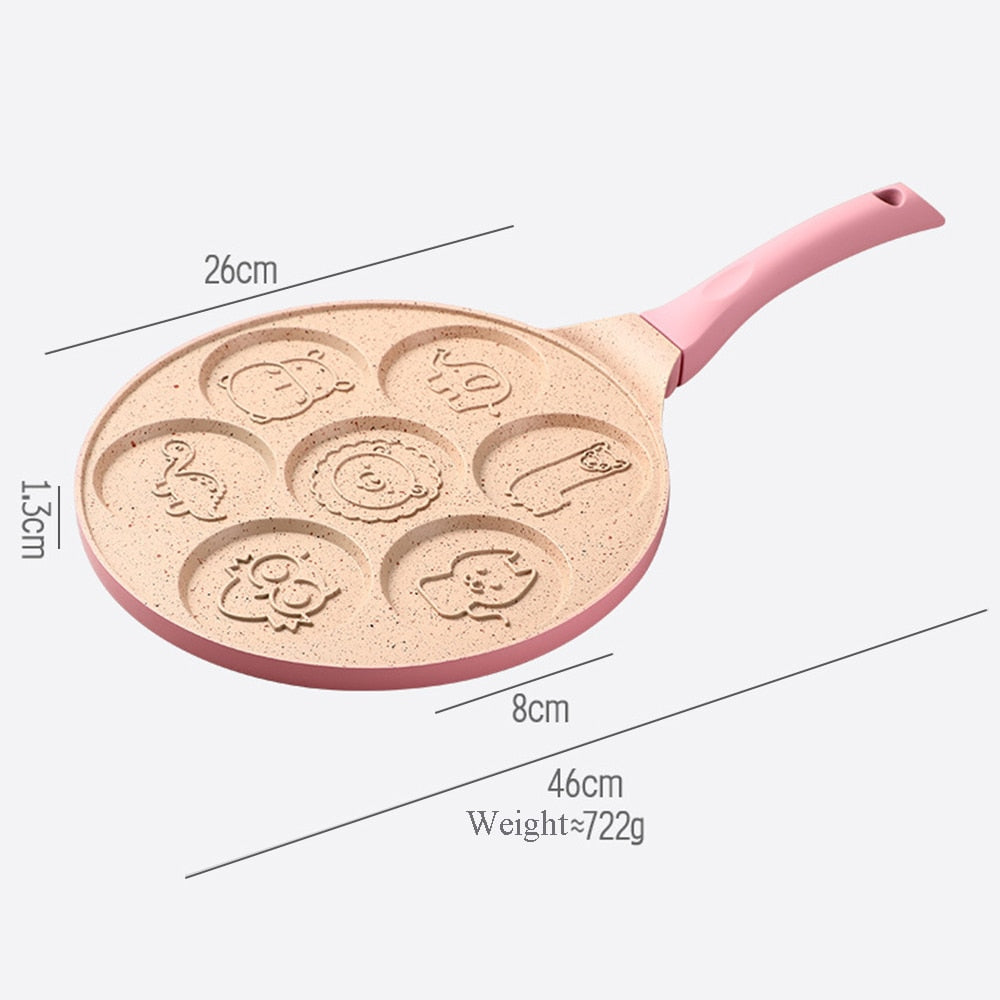 Seven-hole-breakfast-pan-multi-function-wheel-pancake-pan-small-frying-pan-egg-dumpling-non-stick-frying-pan-egg-frying-mould