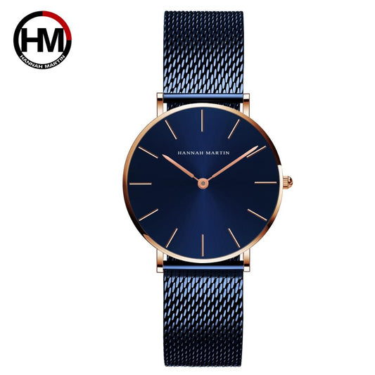 2021-NEW-BLUE-Simple-Design-Japan-Quartz-Movement-Waterproof-Ladies-Wristwatch-Stainless-Steel-Band-Classic-Watches-for-Women