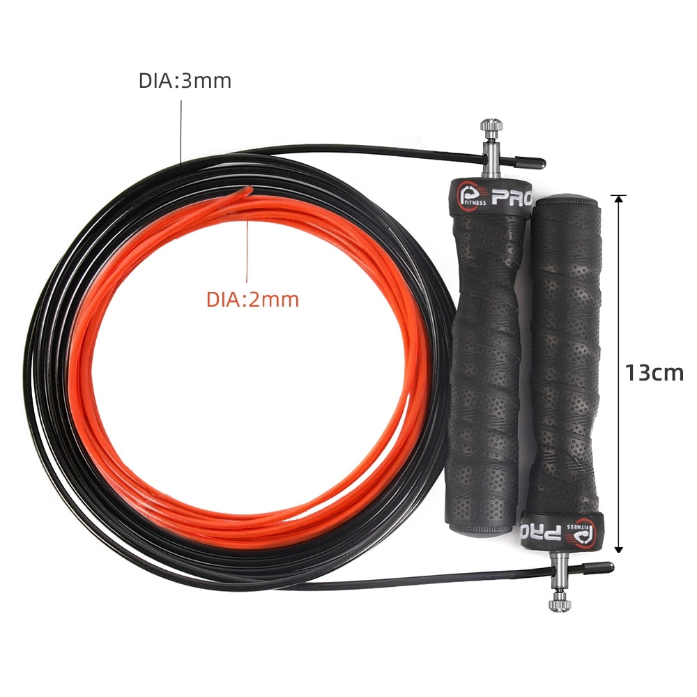 Crossfit-Jump-Rope-Speed-&#038;-Weighted-Jump-Ropes-Adjustable-Wire-Skipping-Rope-with-Extra-Cable-Ball-Bearings-Anti-Slip-Handle