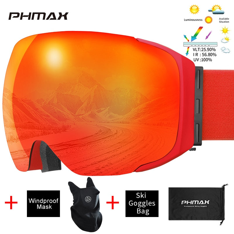 PHMAX-Brand-Ski-Goggles-Magnetic-Men-Women-Winter-Anti-Fog-Snow-Ski-Glasses-With-Free-Mask-Double-Layers-UV400-Snowboard-Goggles