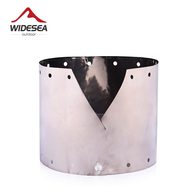 Widesea Titanium Ultralight Windshield for Gas Burner Camping Equipment