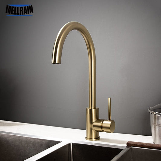 Kitchen-Water-Tap-Brushed-Gold-&#038;-Black-Kitchen-Faucet-Single-Handle-Rotation-Classical-Sink-Water-Mixer