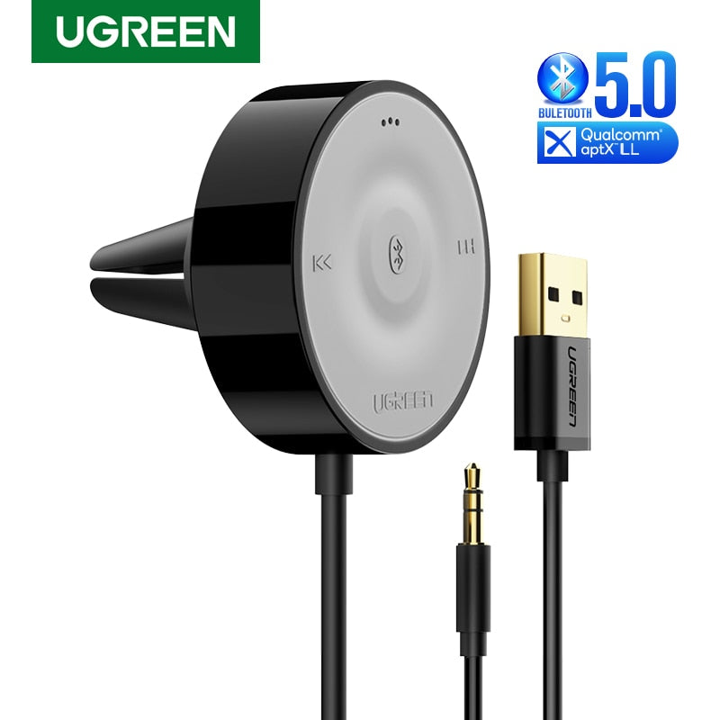 UGREEN-Bluetooth-5.0-Car-Kit-Receiver-aptX-LL-Wireless-3.5-AUX-Adapter-for-Car-Speaker-USB-Bluetooth-3.5mm-Jack-Audio-Receiver