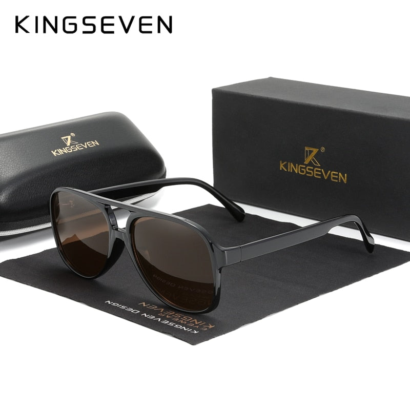 KINGSEVEN Retro Sonnenbrille 70er Jahre UV400