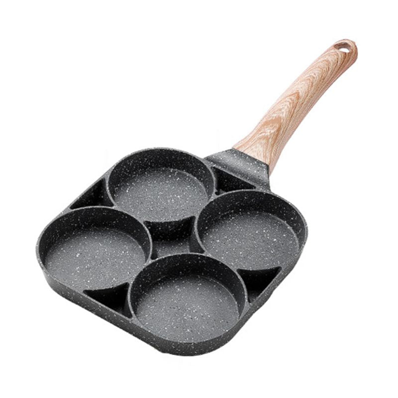 4-Hole-Omelet-Pan-for-Burger-Eggs-Ham-Pancake-Maker-Wooden-Handle-Frying-Pot-Non-stick-Cooking-Breakfast