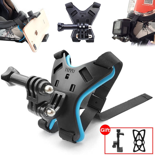 Motorcycle-Helmet-Mount-Bracket-Fix-Strap-For-iPhone-Full-Face-Chin-Stand-With-Phone-Holder-For-GoPro-Hero-8/7/6/5-Action-Camera