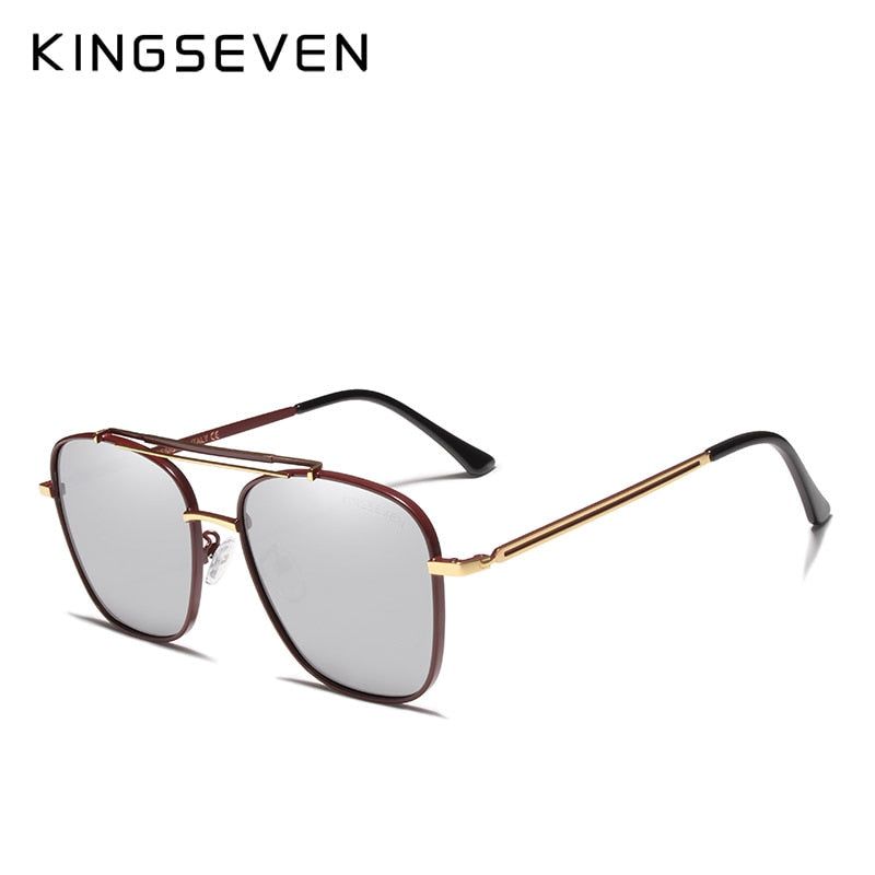 KINGSEVEN BRAND DESIGN Lunettes de soleil pour hommes Lunettes de soleil polarisées Fashion UV400