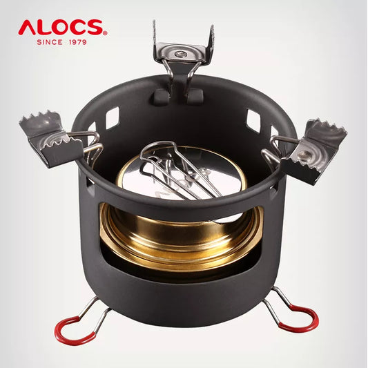 ALOCS CS-B02 CS-B13 Compact Mini Spirit Burner Alcohol Stove with Stand for Outdoor Backpacking Hiking Camping Stove