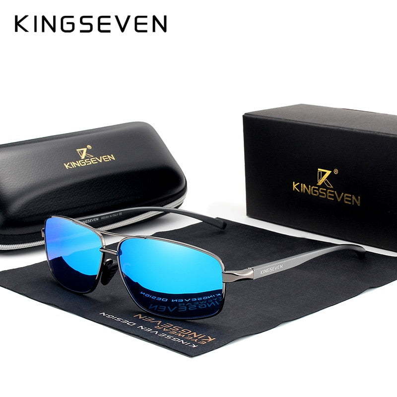 KINGSEVEN lunettes de soleil homme design rétro carrées UV400 N7088