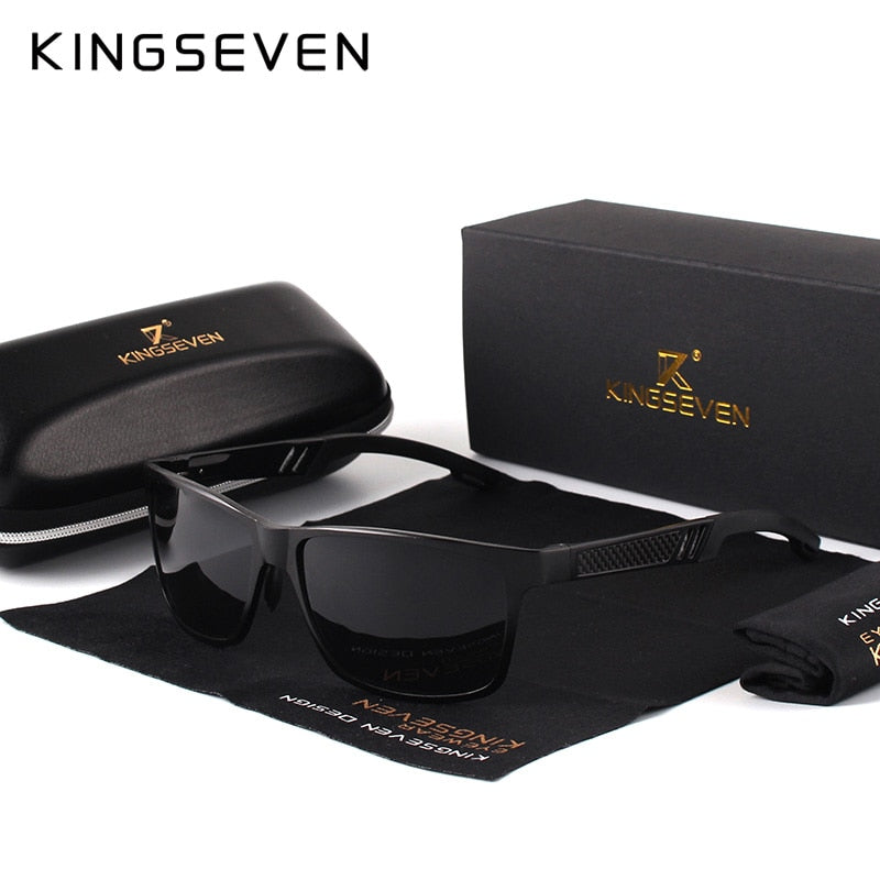 KINGSEVEN Aluminium Quadrat polarisierte Sonnenbrillen für Männer
