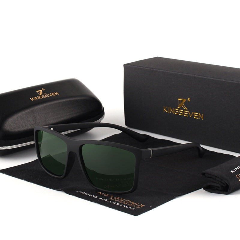 KINGSEVEN Vintage lunettes de soleil hommes UV400 lunettes carrées conduite voyage Gafas S730