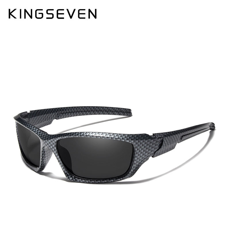 KINGSEVEN Sonnenbrille TR90 Polarisiert Männer Kohlefaser Rahmen