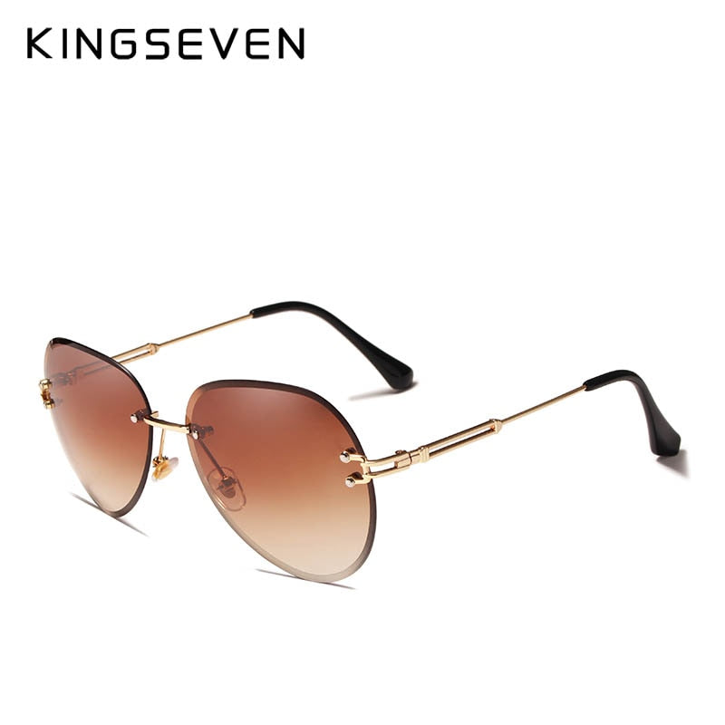 KINGSEVEN DESIGN Damen Piloten-Sonnenbrille, blau, UV400