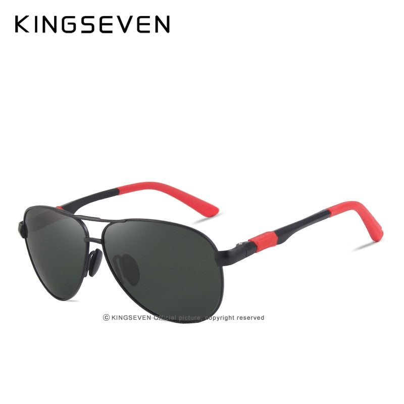 KINGSEVEN Metall Sonnenbrille polarisiert, 100% UV-Schutz