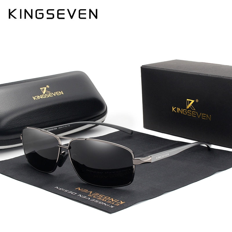 KINGSEVEN lunettes de soleil homme design rétro carrées UV400 N7088