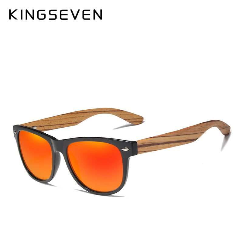 KINGSEVEN Holz Sonnenbrille polarisiert UV400 Schutz