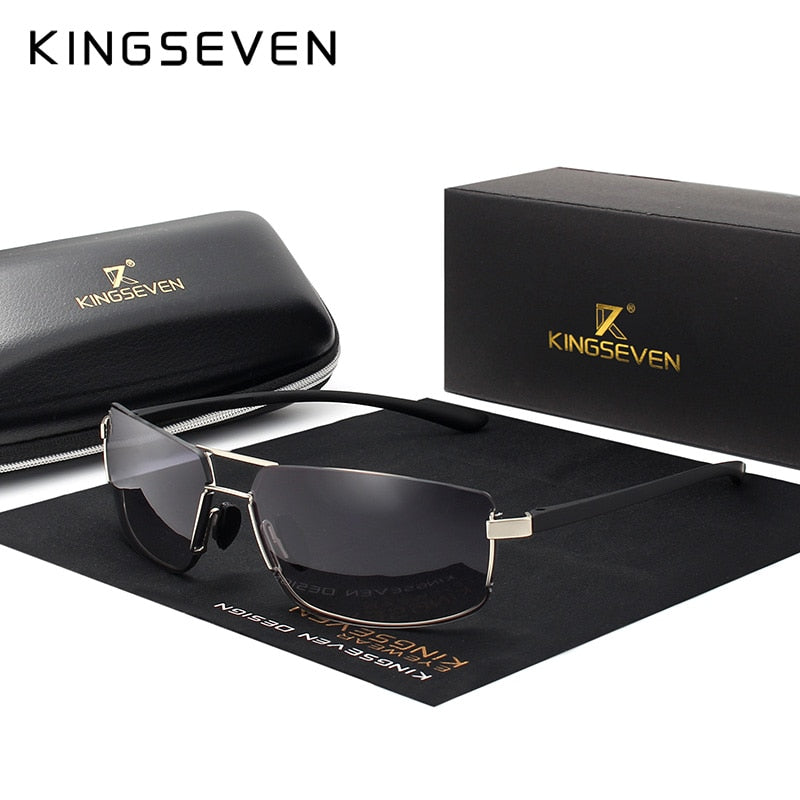 KINGSEVEN Sunglasses for Men, Square Frame