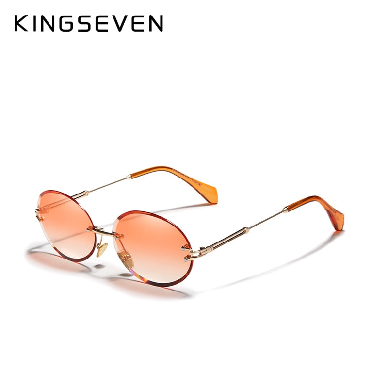 KINGSEVEN DESIGN Oval Sonnenbrille für Frauen