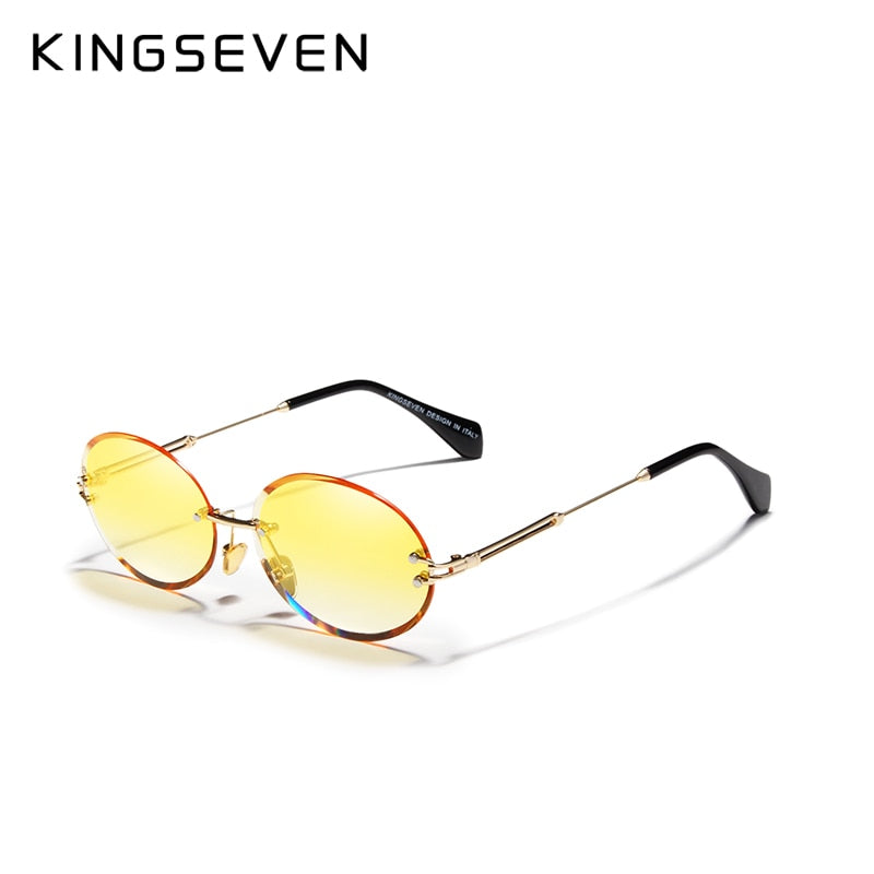 KINGSEVEN DESIGN Oval Sonnenbrille für Frauen